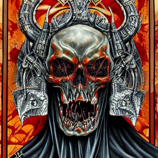 Image similar to death god, ultra detailed, up close, portrait, fear, maximalist