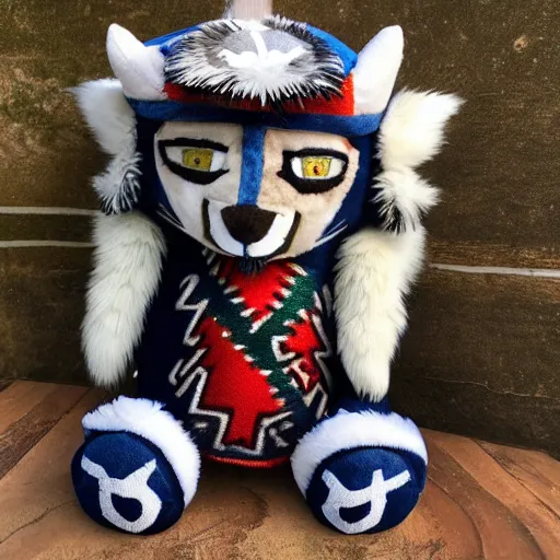 Image similar to spartan shaman wolf peyote fumo plush