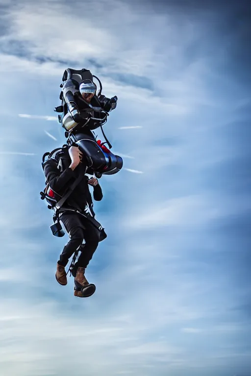 Image similar to joe bidden flying with jet pack, high resolution, photorealistic, cinematic, smooth, 4 k, aesthetic lighting, baroque object, sharp focus, hyperdetailed, tumblr trending, with small object details, professional photography, pullitzer winning photo by : canon eos 5 d mark iv, by karah mew and adnan abidi and jodie bateman