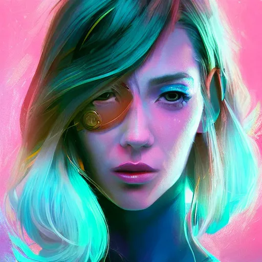 Prompt: electric woman, cute - fine - face, pretty face, oil slick hair, realistic shaded perfect face, extremely fine details, realistic shaded lighting, dynamic background, artgerm, 8 k ultra realistic, highly detailed, character design by sylvain sarrailh, alena aenami, jeremy lipkin, michael garmash, ando tadao, kan liu