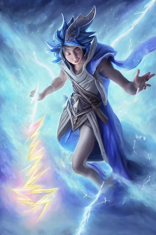 Image similar to legendary fairy prince casting a lightning spell,, lightning energy, blue energy, highly detailed, d & d, fantasy, highly detailed, digital painting, trending on artstation, concept art, sharp focus, illustration, global illumination, ray tracing, realistic shaded, art by artgerm and greg rutkowski and fuji choko and viktoria gavrilenko and hoang lap