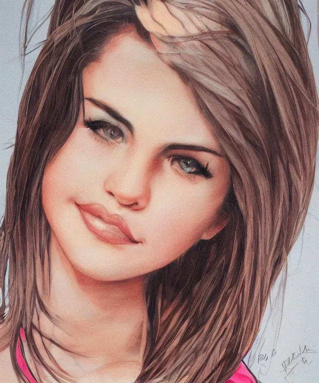 Prompt: portrait of Selena Gomez in the style of Artgerm