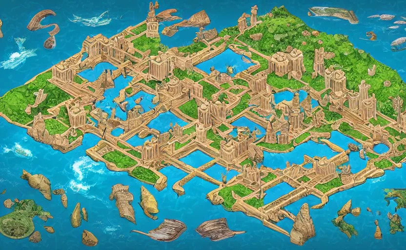 real atlantis the lost city map