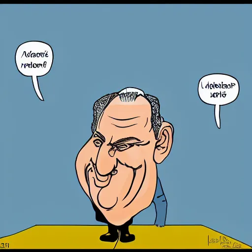 Prompt: Miloš Zeman cartoon