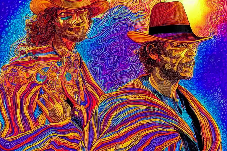 Image similar to a psychedelic tribute to nick sand in the style of a jean giraud digital art masterpiece
