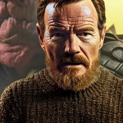 Image similar to bryan cranston as korg, hd 4k photo