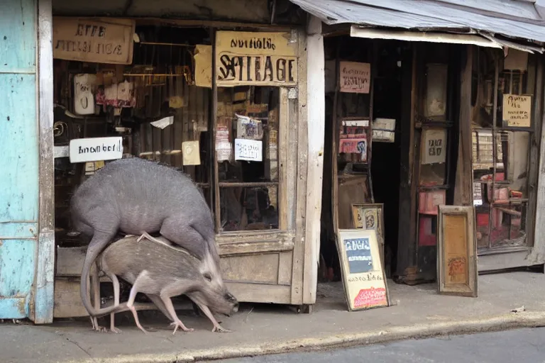 Image similar to pressed rat and warthog close down their shop