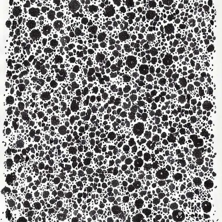 Image similar to a speck of dust floating through space, black and white, botanical illustration, intricate black ink on white paper, white border