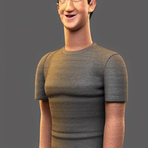 Prompt: poorly made mark zuckerberg wax sculpture