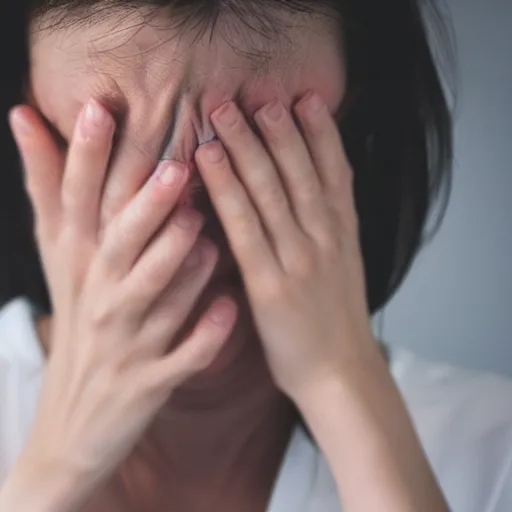 Image similar to first - person photograph of a crying woman, 4 k, professional photography