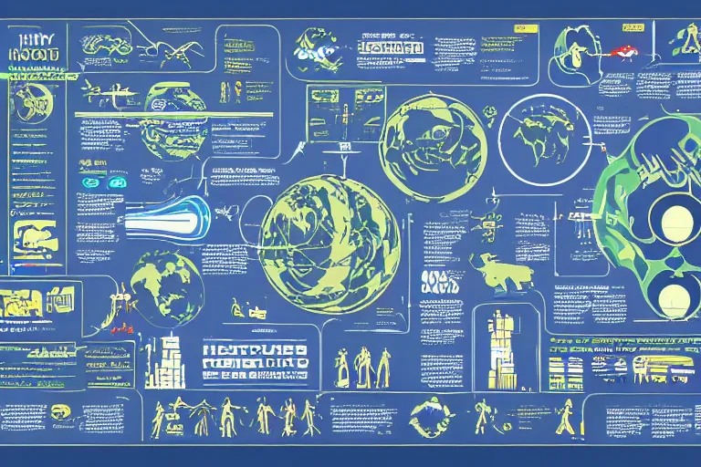 Prompt: detailed infographic depicting humanity's popularity with extraterrestrial cultures, digital display, highly detailed, full color, crisp detailed vectors