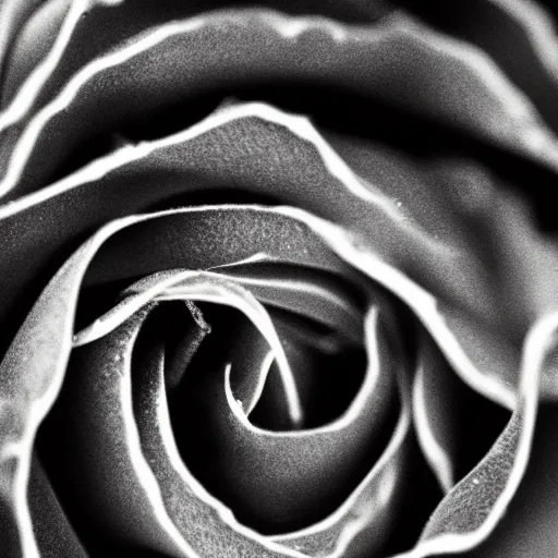 Image similar to award - winning macro of a beautiful black rose made of glowing molten magma