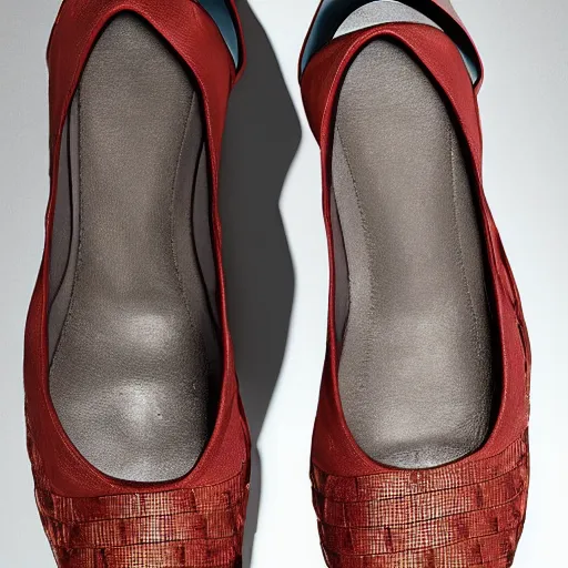Image similar to bottega veneta shoe with thin plastic straps and thin straps, complex, detailed, flash photography, high quality, by juergen teller, terry richardson