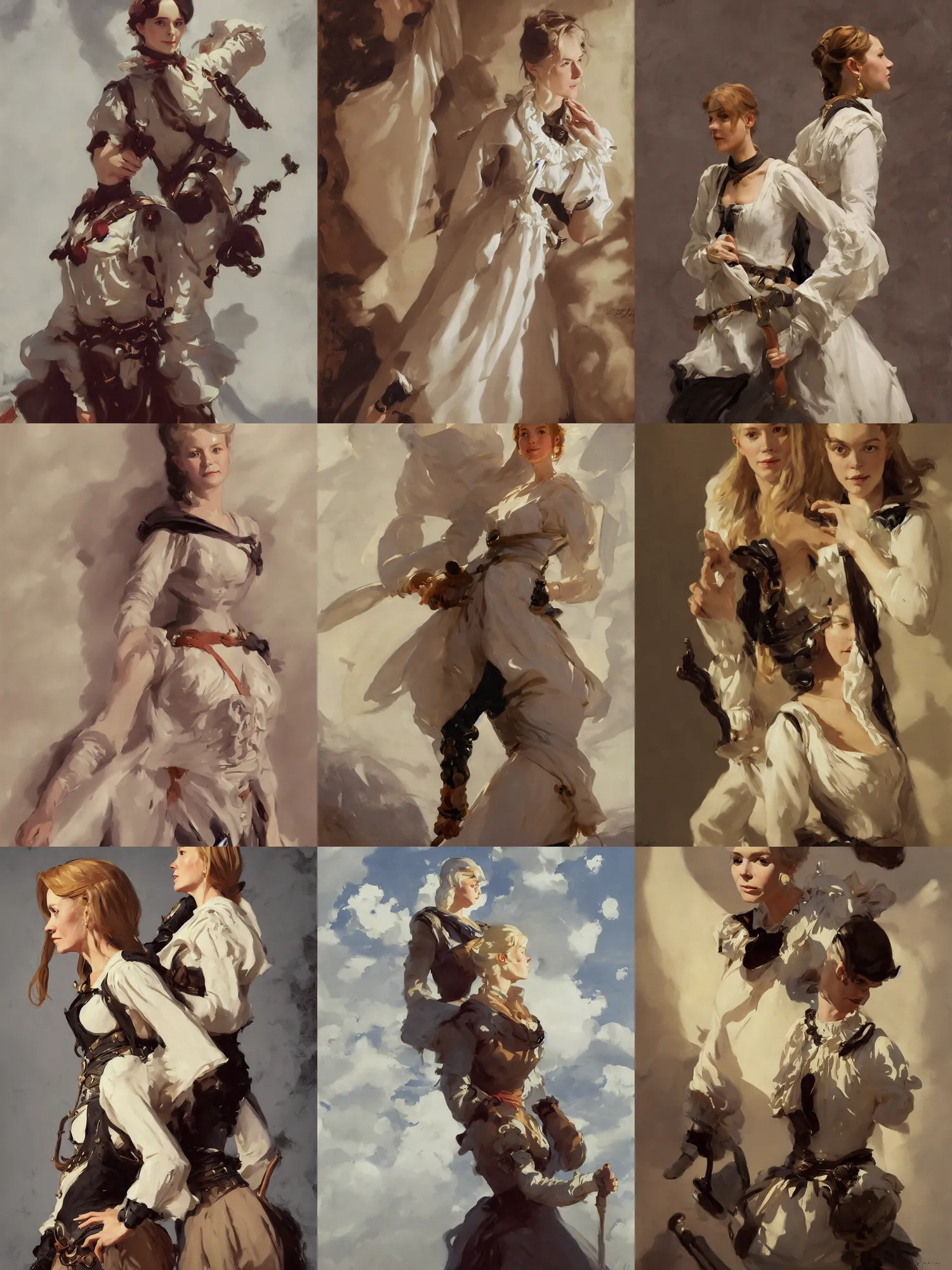 Prompt: portrait of finnish norway scandinavian nobel lady wearing 1 7 th century bodice jodhpurs greg manchess painting by sargent and leyendecker, studio ghibli, fantasy, medium shot, asymmetrical, intricate, elegant, matte painting, illustration, hearthstone, by greg rutkowski, by greg tocchini, by james gilleard, by joe fenton