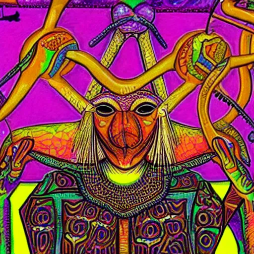 Image similar to thoth trapped inside dmt molecule