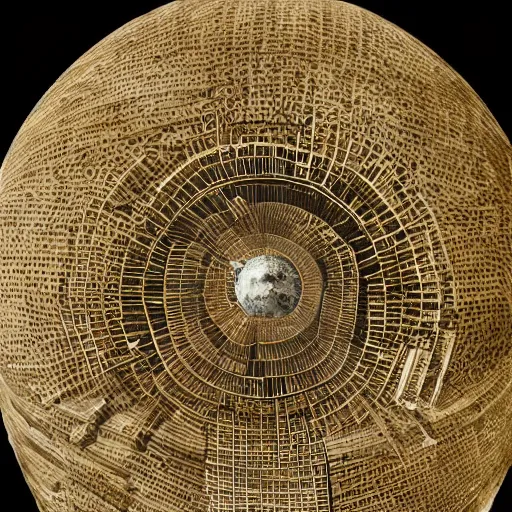 Prompt: hyper detailed anatomical description of a Dyson Sphere by Leonardo Da Vinci