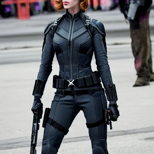 Image similar to emily blunt as black widow