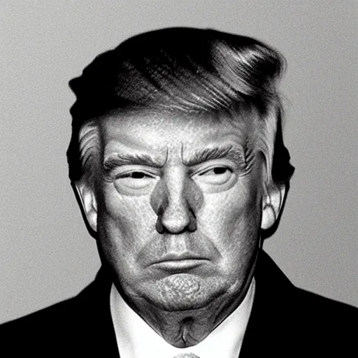 Image similar to prison mugshot of donald trump