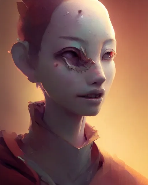 Image similar to a beautiful portrait of an anthropomorphic character by cory loftis, fenghua zhong, ryohei hase, ismail inceoglu and ruan jia. volumetric light, artstation