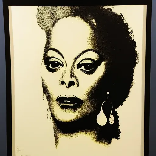 Image similar to individual diana ross silk screen francis bacon