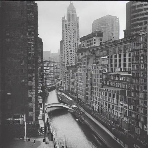 Prompt: cityscape by bill brandt