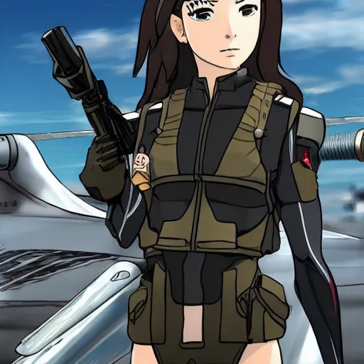 Prompt: dia kurosawa piloting metal gear zeke