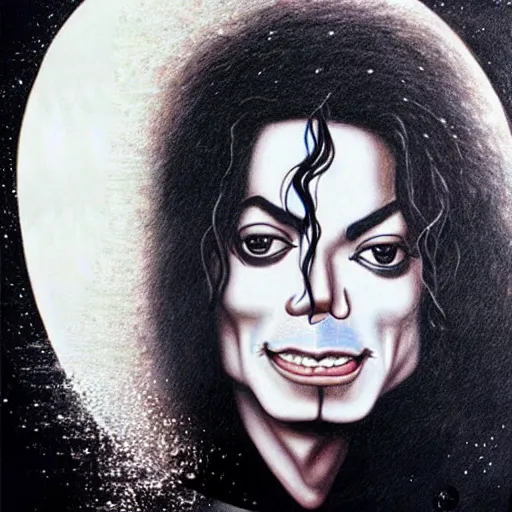 Prompt: michael jackson as a moon, photorealistic, hyper realism, detailed