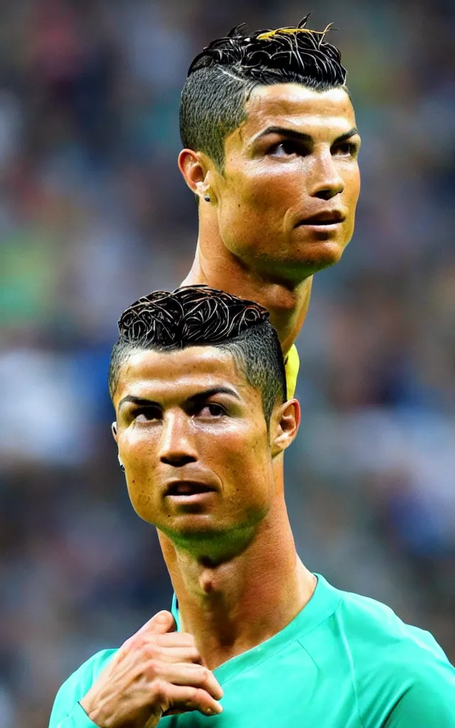 Image similar to cristiano ronaldo with a mohawk