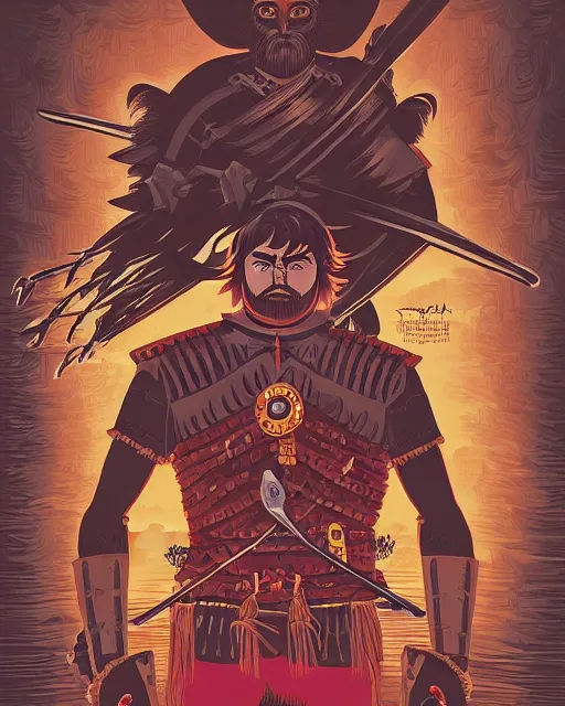 Prompt: portrait of barbaric spanish conquistador, symmetrical, by yoichi hatakenaka, studio ghibli and dan mumford
