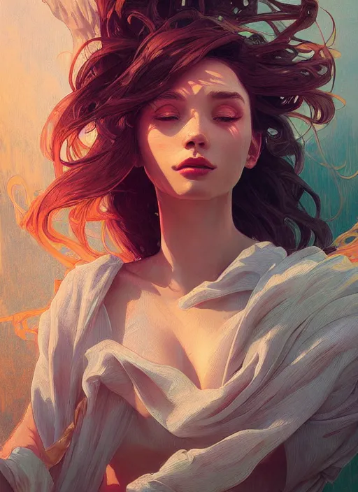 Prompt: miss fortune, half body shot, path traced, realistic, highly detailed, high quality, digital painting, hd, alena aenami, lilia alvarado, shinji aramaki, karol bak, alphonse mucha, tom bagshaw