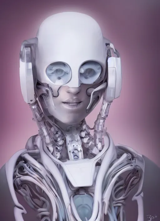 Prompt: a white cast futuristic biomechanical humanoid man with pretty face, porcelain skin, futuristic digital painting, cyberpunk, 8 k,