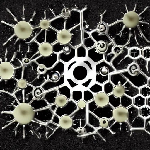 Image similar to Ferrofluid, evil nanobot, organic liquid metal, alien bioweapon, generative technology, mechanical morph engine, gears of death, conspiracy theory, spikes, pins, needles, thorns, nails