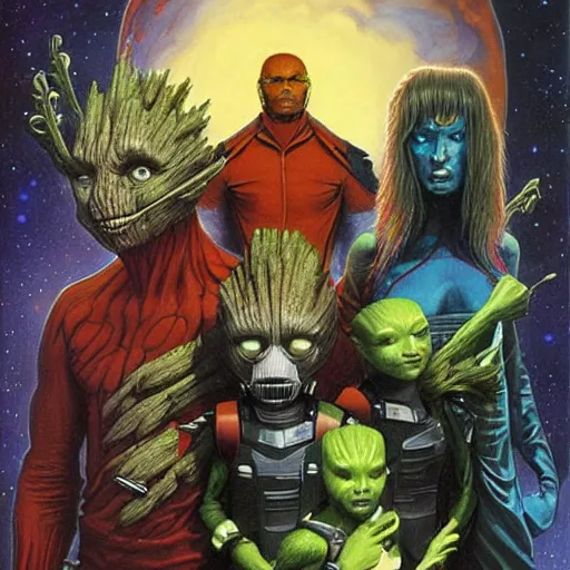 Image similar to Guardians of the Galaxy by Gerald Brom