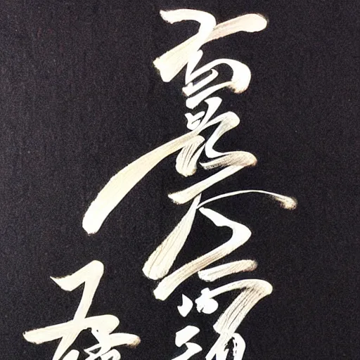 Prompt: zen calligraphy ink