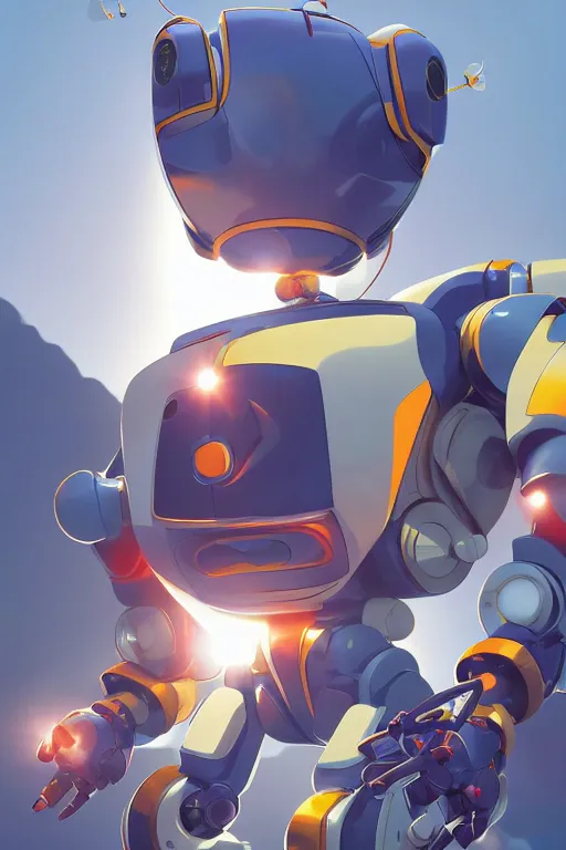 Image similar to metabots medabots medarotto medarot robot minimalist comics, behance hd by jesper ejsing, by rhads, makoto shinkai and lois van baarle, ilya kuvshinov, rossdraws global illumination ray tracing hdr radiating a glowing aura