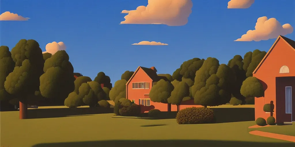 Prompt: the last day, blue sky, summer evening, kenton nelson