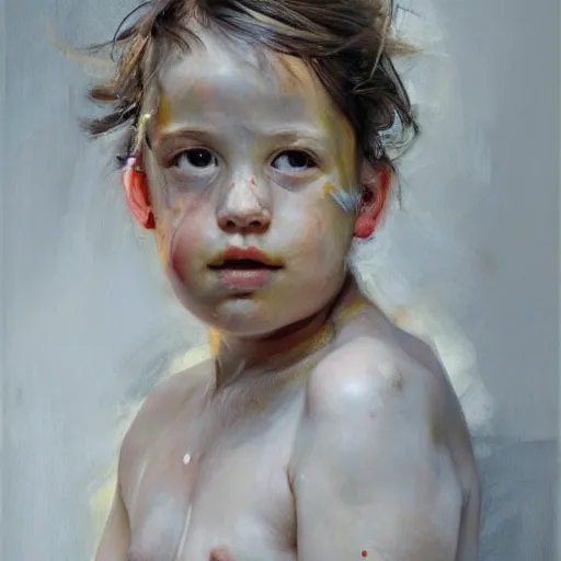 Image similar to high quality high detail painting by jenny saville, hd, pretty girl daydreaming, wind, photorealistic lighting