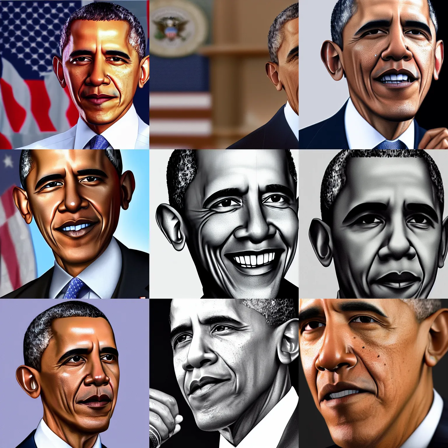 Prompt: photorealistic picture of barack obama, highly detailed, ultra detailed, 4 k