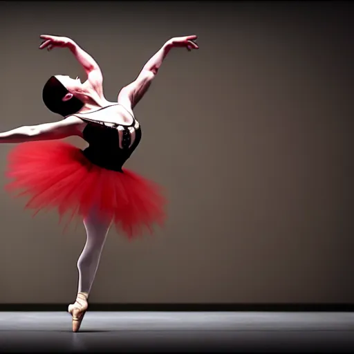 Image similar to kratos dancing ballet, wearing a tutu, ultra realistic, intricate details, highly detailed, photorealistic, octane render, 8 k, unreal engine.