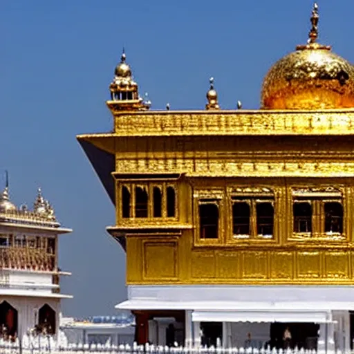 Prompt: a golden temple, ancient, architecture