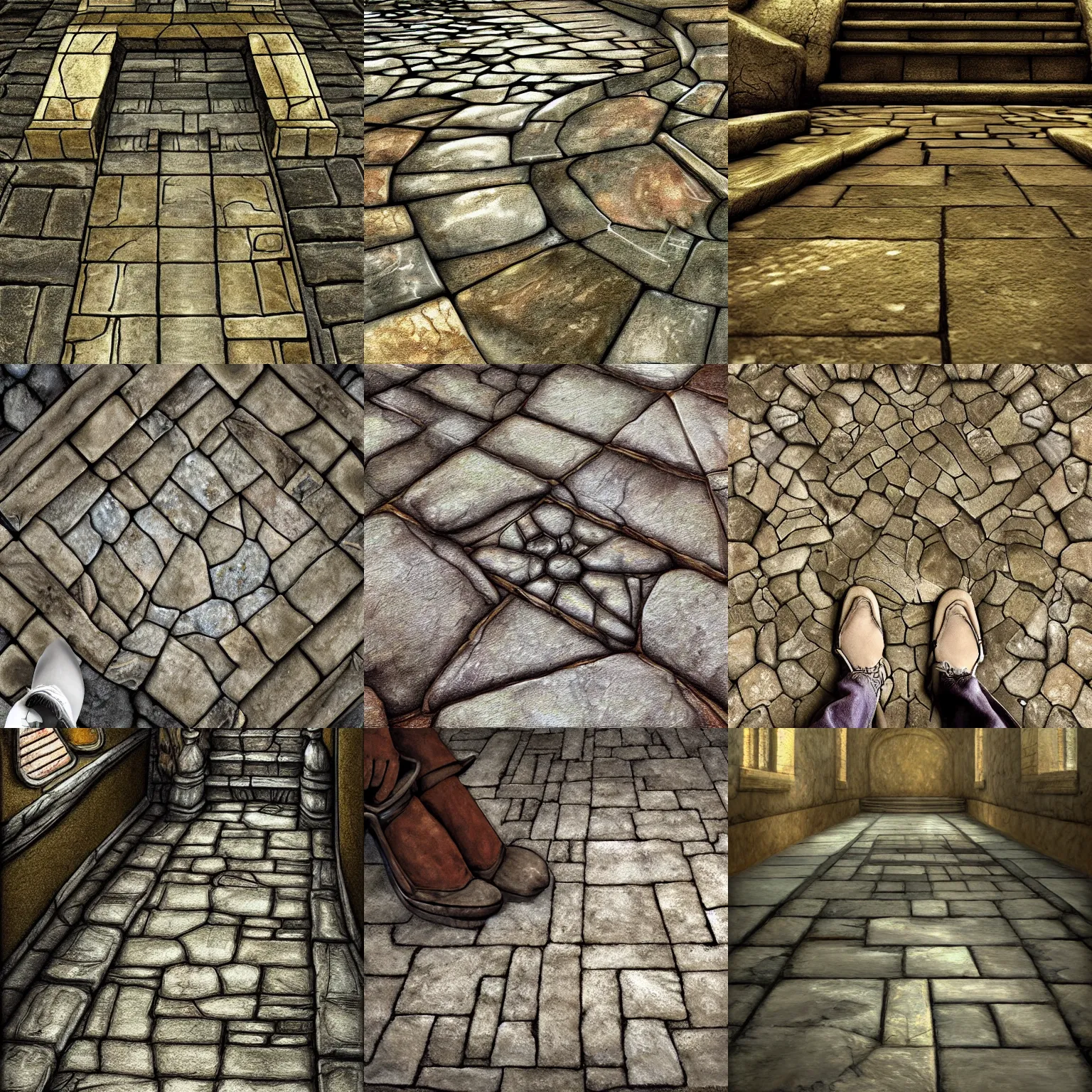 Prompt: foot trap, stone floor, dnd fantasy digital art, high detail, realistic