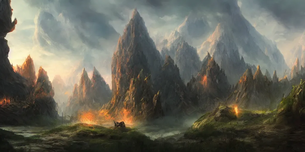 meteorite  Landscape, Fantasy landscape, Scenery