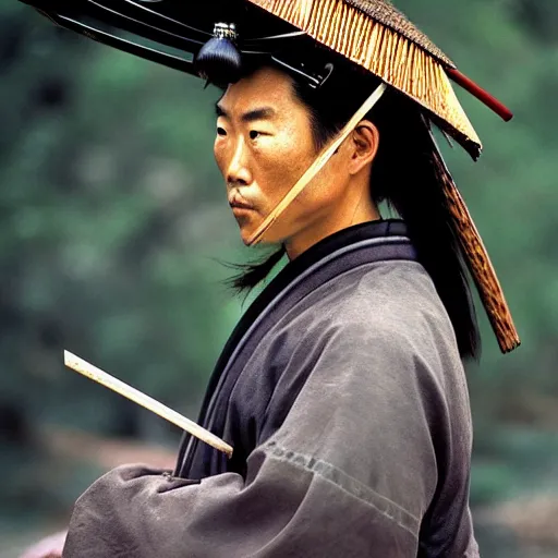 Image similar to portrait of a samurai, photograph by steve mccurry