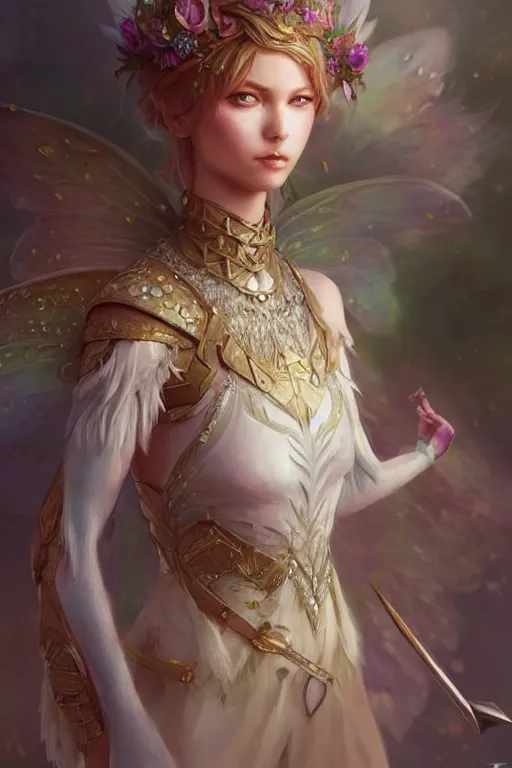 Image similar to fairy princess, highly detailed, d & d, fantasy, highly detailed, digital painting, trending on artstation, concept art, sharp focus, illustration, art by artgerm and greg rutkowski and fuji choko and viktoria gavrilenko and hoang lap