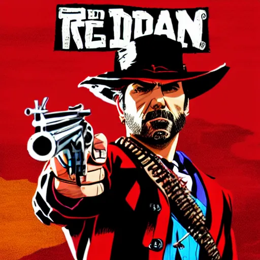 Image similar to IlloJuan in the style of the Red Dead Redemption 2 cover art