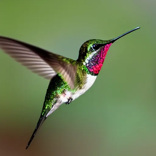 Prompt: a hummingbird with the face of a hamster