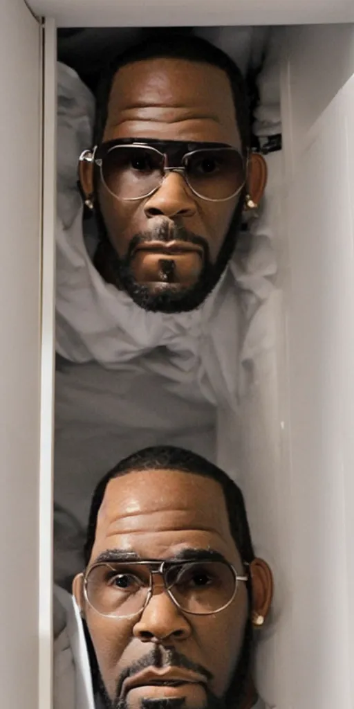 Image similar to r kelly hiding in a closet