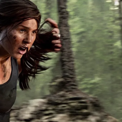 Image similar to tomb raider running, Nike commercial