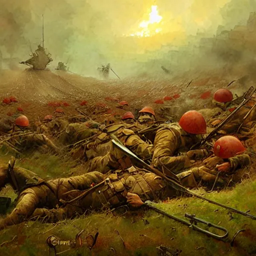 Image similar to The battle of the Somme by Marc Simonetti