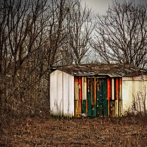 Prompt: abandoned shed